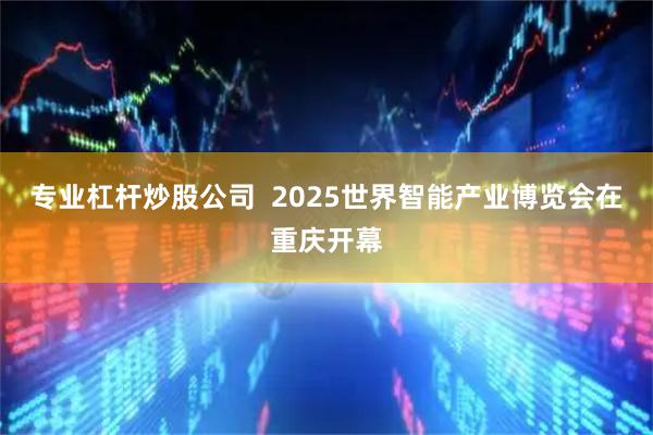 专业杠杆炒股公司  2025世界智能产业博览会在重庆开幕